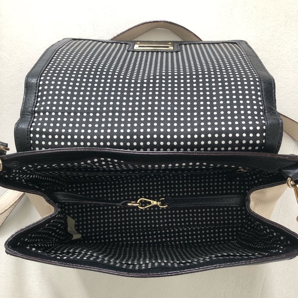 Kate Spade Laurel Magnolia Park Black & Tan pebbled leather EUC - Picture 6 of 12